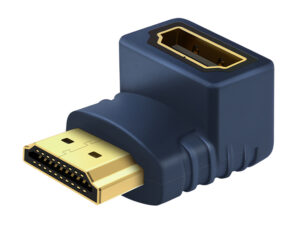 CABLETIME αντάπτορας HDMI HA11, γωνιακός, 4K/60Hz, μπλε