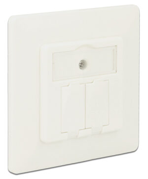DELOCK Wall Outlet για Keystone 86219, 2 Port