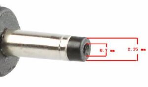 POWERTECH βύσμα για φορτιστή Asus laptop, M21, 19V, 2.35x0.7mm