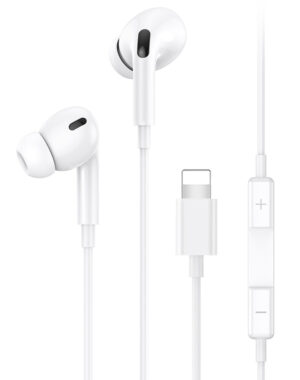 USAMS earphones με μικρόφωνο EP-41, Lightning, Φ10mm, 1.2m, λευκά