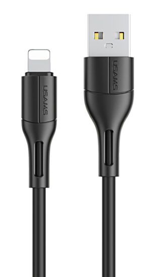 USAMS καλώδιο USB σε Lightning US-SJ500, 2A, 1m, μαύρο