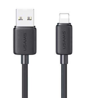 USAMS καλώδιο Lightning σε USB US-SJ689, 2.4A, 480Mbps, 1m, μαύρο